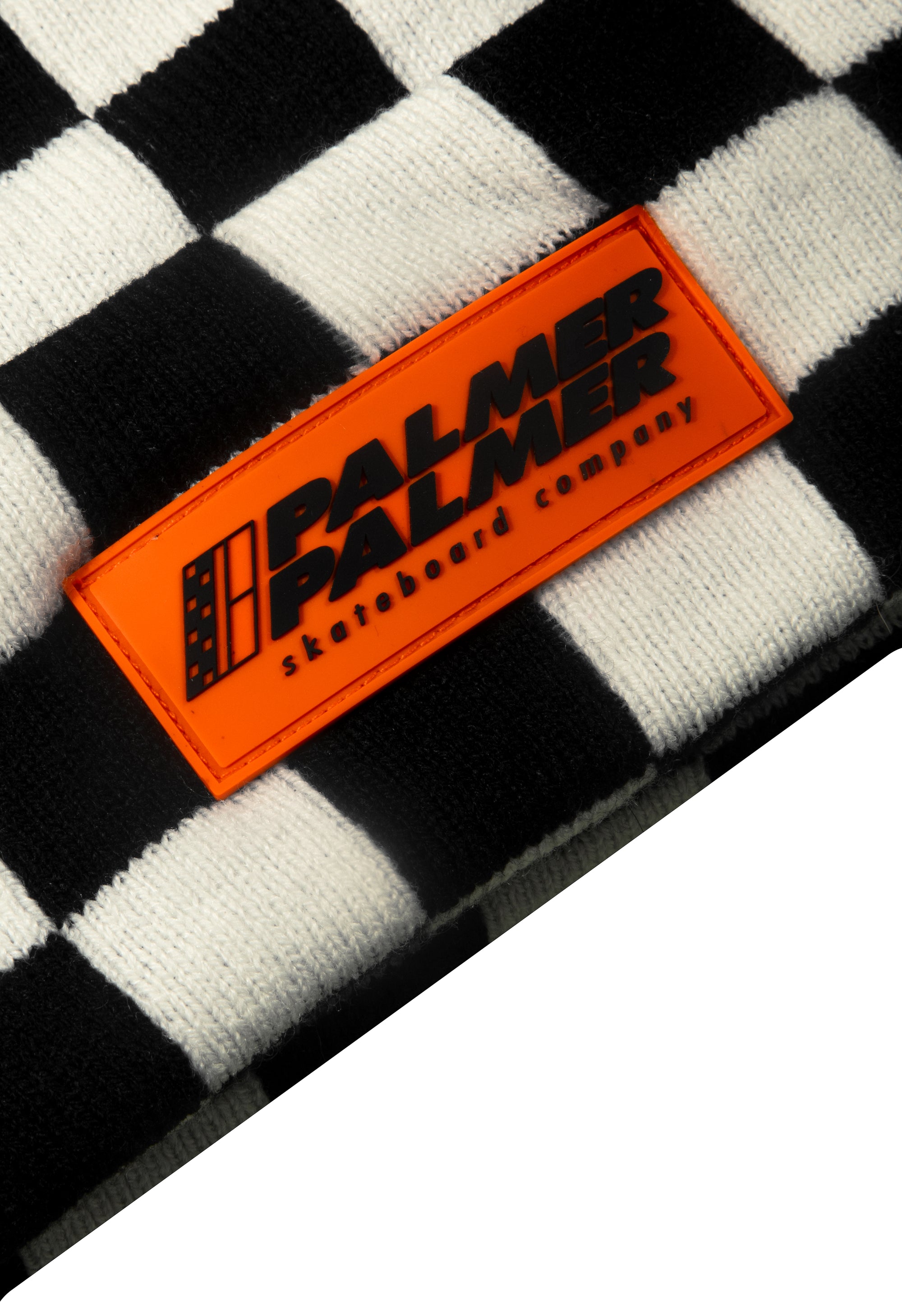 Checker Board Black & White Beanie