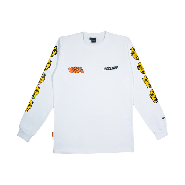 PALMER PALMER® x TRICK 54 GROCCO - Artist Series - Graffiti White Long Sleeve T-Shirt