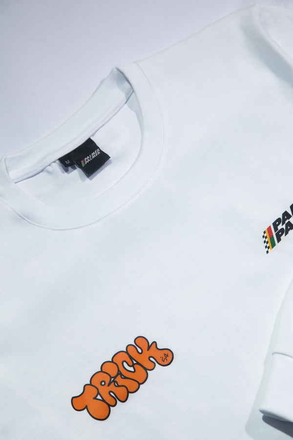 PALMER PALMER® x TRICK 54 GROCCO - Artist Series - Graffiti White Long Sleeve T-Shirt
