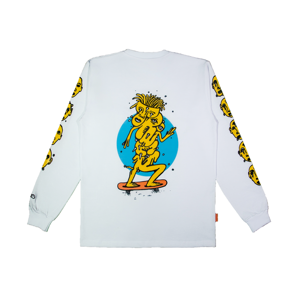 PALMER PALMER® x TRICK 54 GROCCO - Artist Series - Graffiti White Long Sleeve T-Shirt