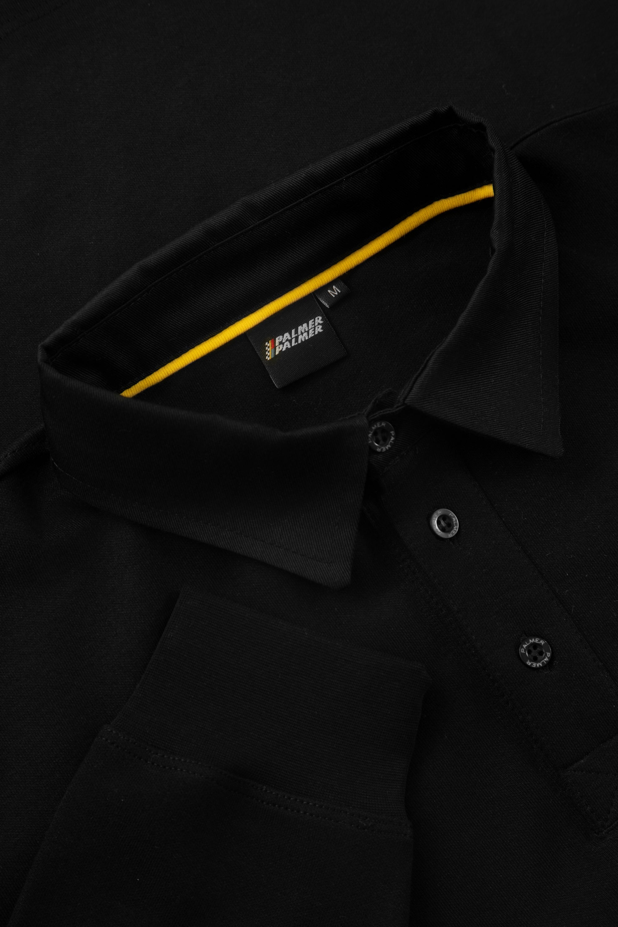Terra Black Long Sleeve Polo Shirt