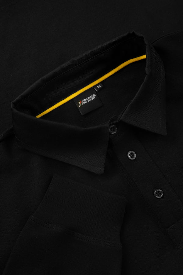 Terra Black Long Sleeve Polo Shirt