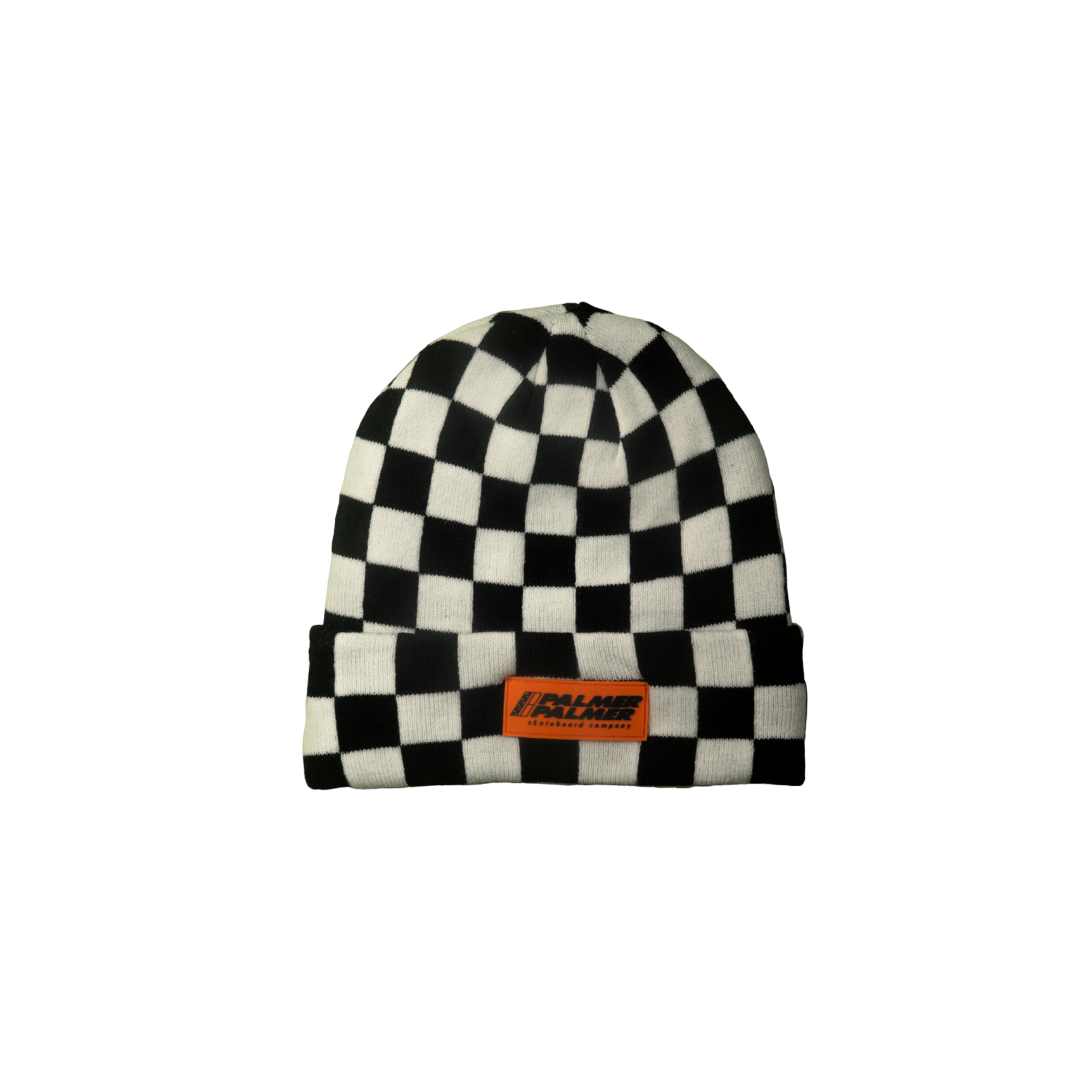 Checker Board Black & White Beanie